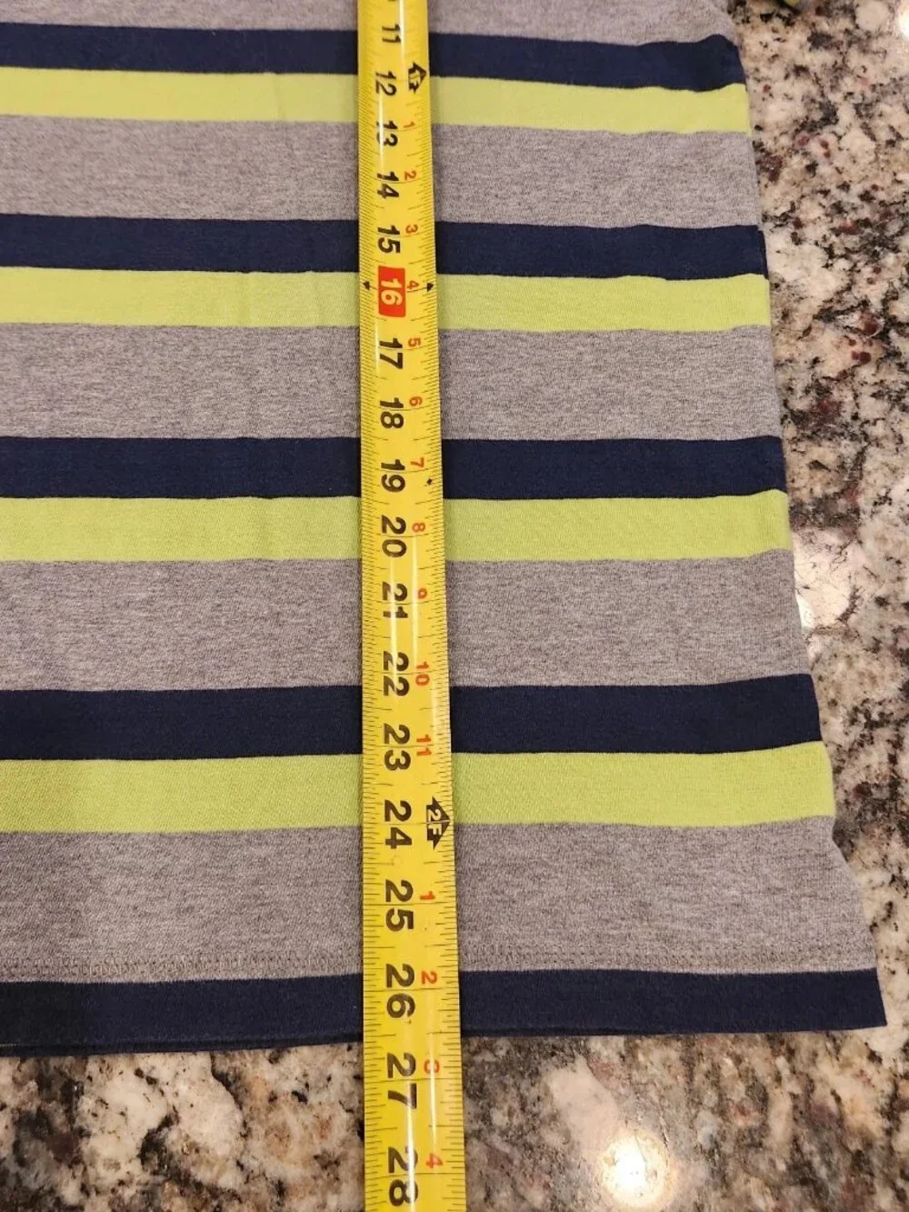 Aeropostale T Shirt Men's L A87 Patch Logo Blue Green Gray Stripe V-Neck Tee EUC - Picture 4 of 5